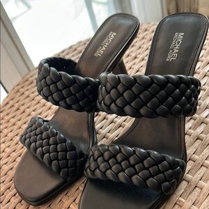 Michael Kors Black Braided Women's Sandals